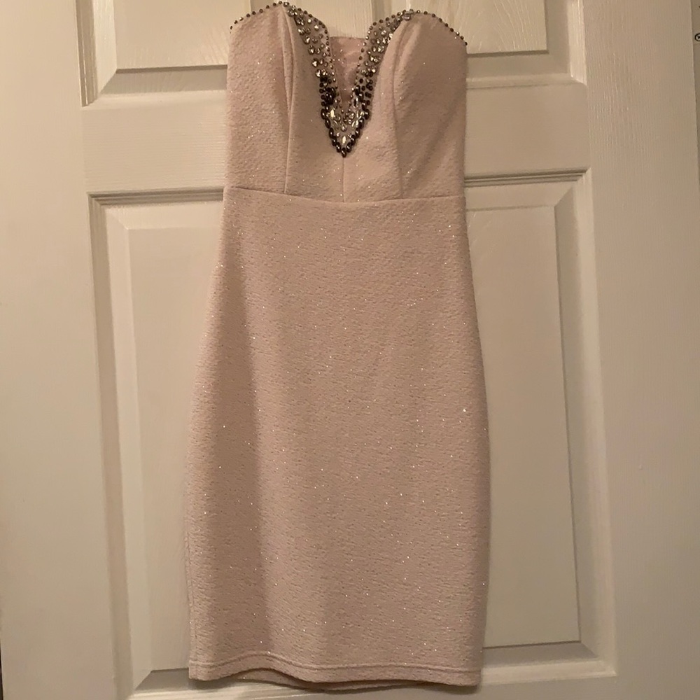 Strapless cocktail dress